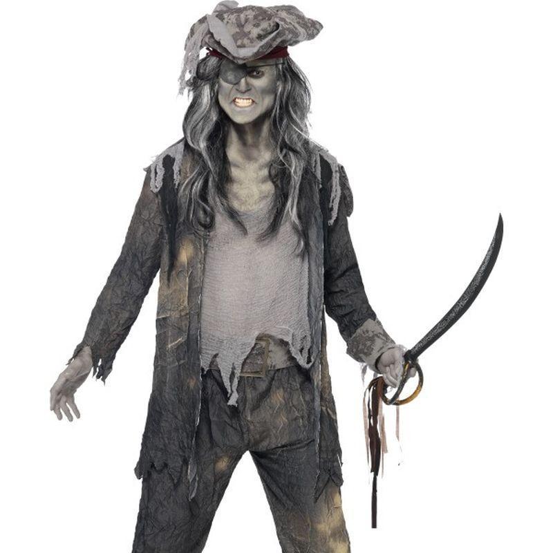 Ghost Ship Ghoul Costume Adult Grey Mens -1
