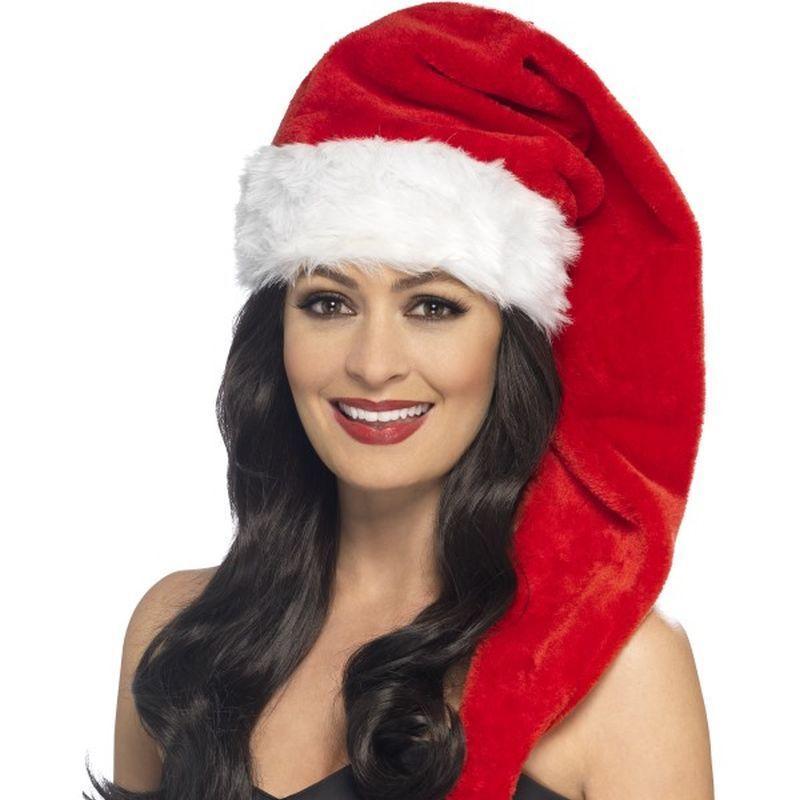 Santa Hat Adult Red Womens -1