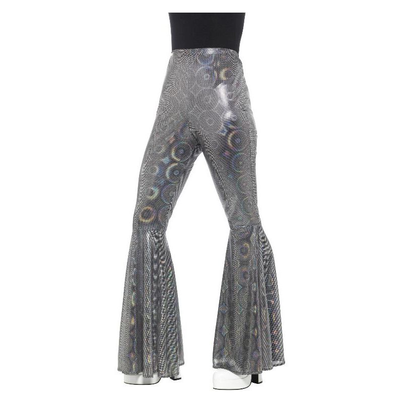 Flared Trousers Ladies Adult Silver Womens -1