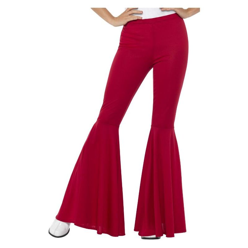 Flared Trousers Ladies Adult Red Womens -1