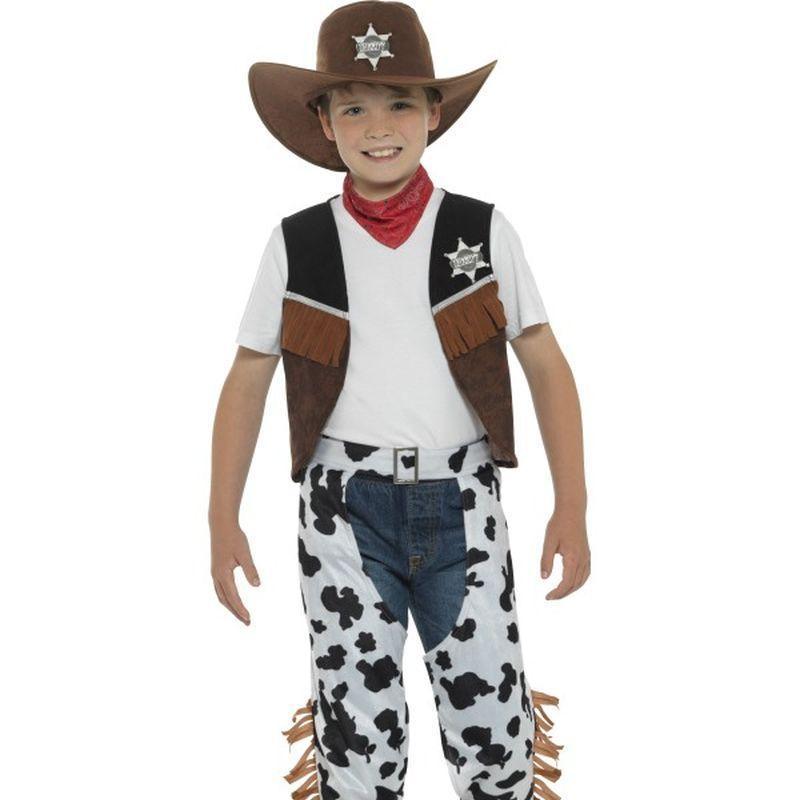 Texan Cowboy Costume Kids Brown Boys -1