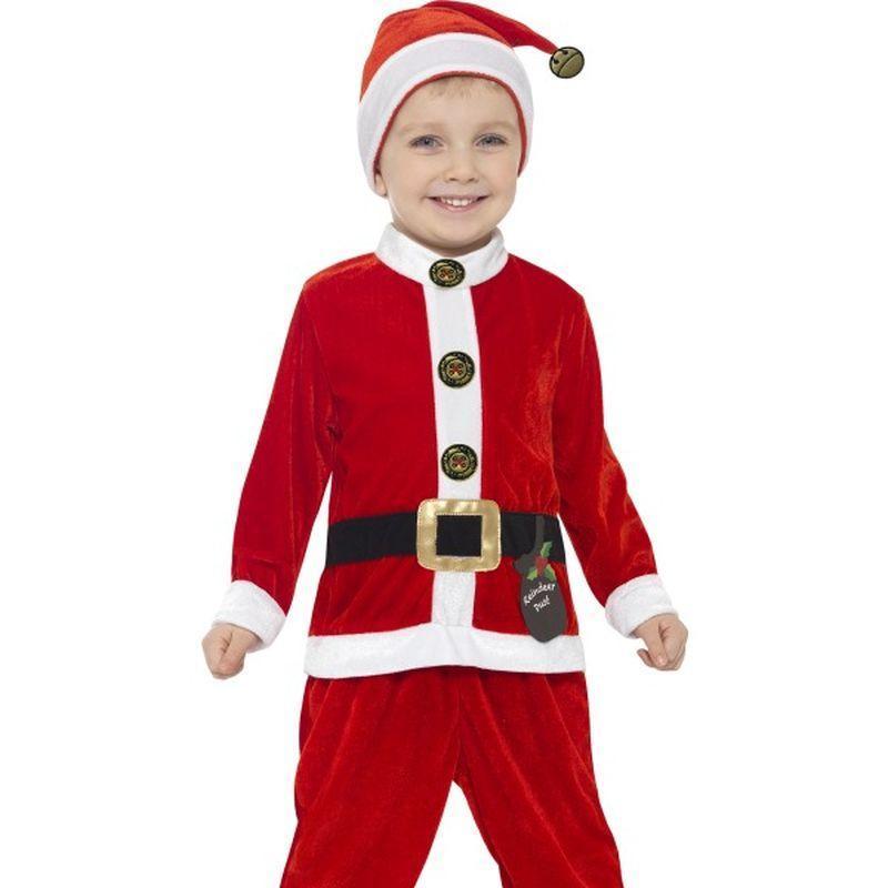 Santa Toddler Costume Kids Red White Boys -1