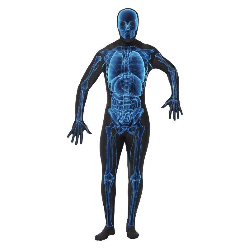 X Ray Costume Second Skin Suit Adult Blue Mens -1