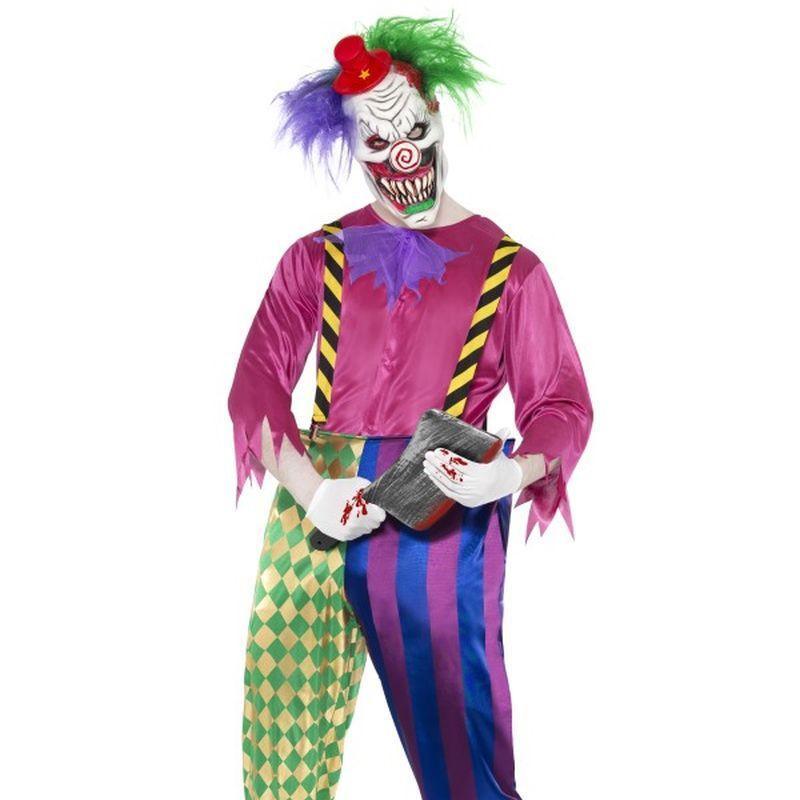 Kolorful Killer Klown Costume Adult Purple Blue Mens -1