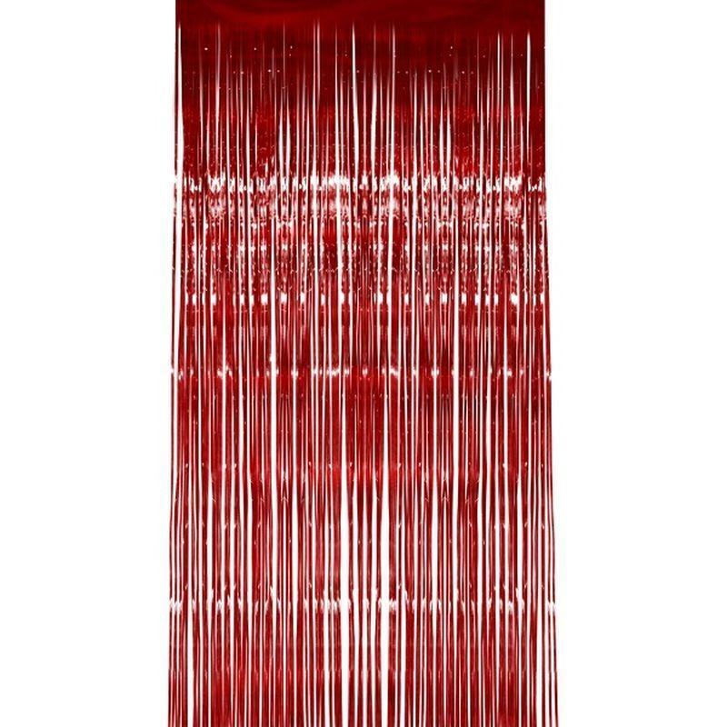 Shimmer Curtain Adult Red Unisex -1