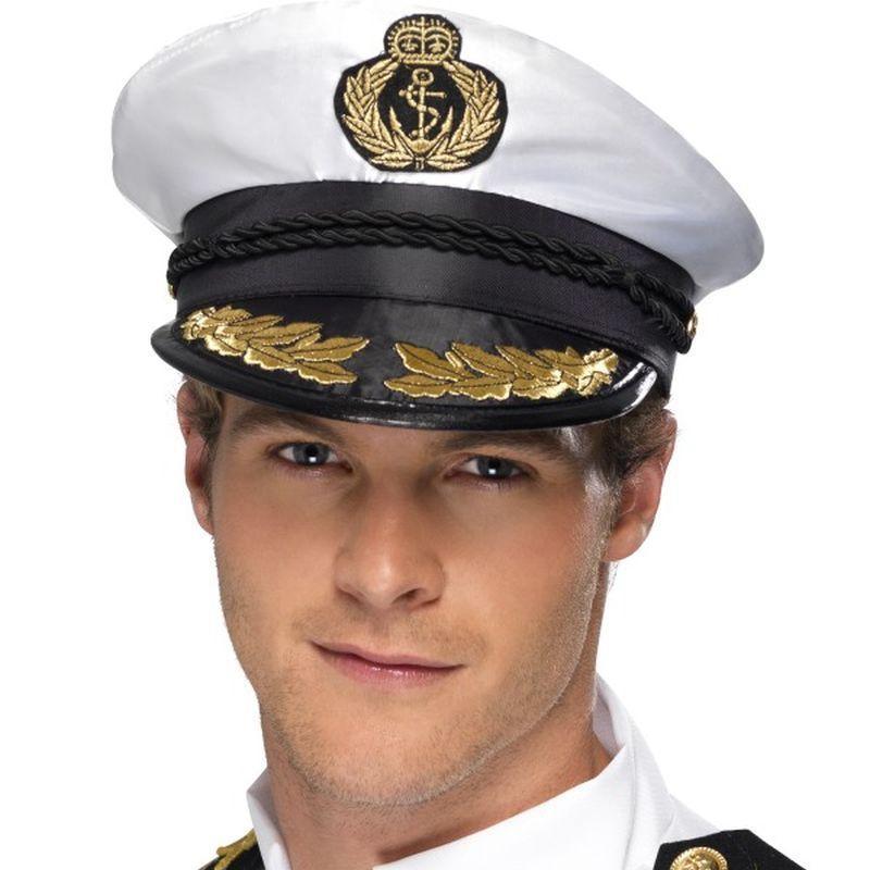 Captain Cap Adult White Mens -1