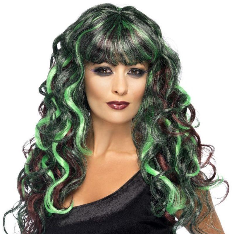 Blood Drip Monster Wig - One Size Womens Green/Black