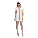 Fever No Nonsense Nurse Costume Adult White Red