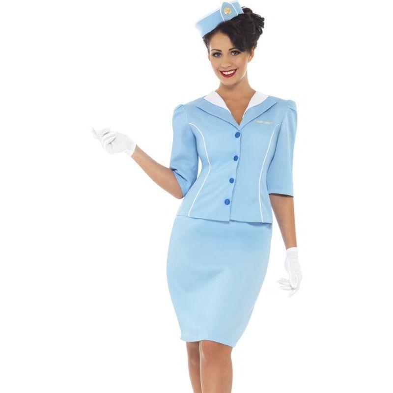Air Hostess Costume - UK Dress 8-10 Womens Blue