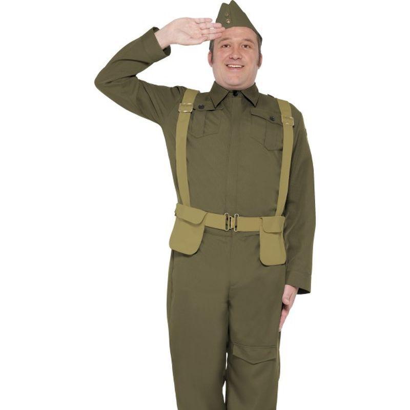 WW2 Home Guard Private Costume - Medium Mens Green
