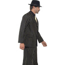 Gold Pinstripe Gangster Costume Mens Godfather Suit