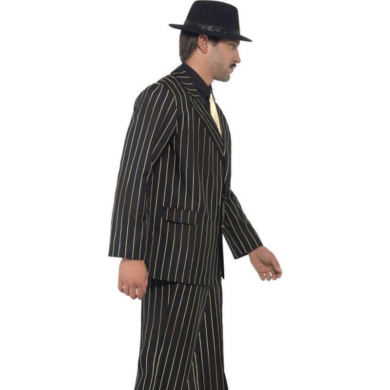 Gold Pinstripe Gangster Costume Adult White Mens