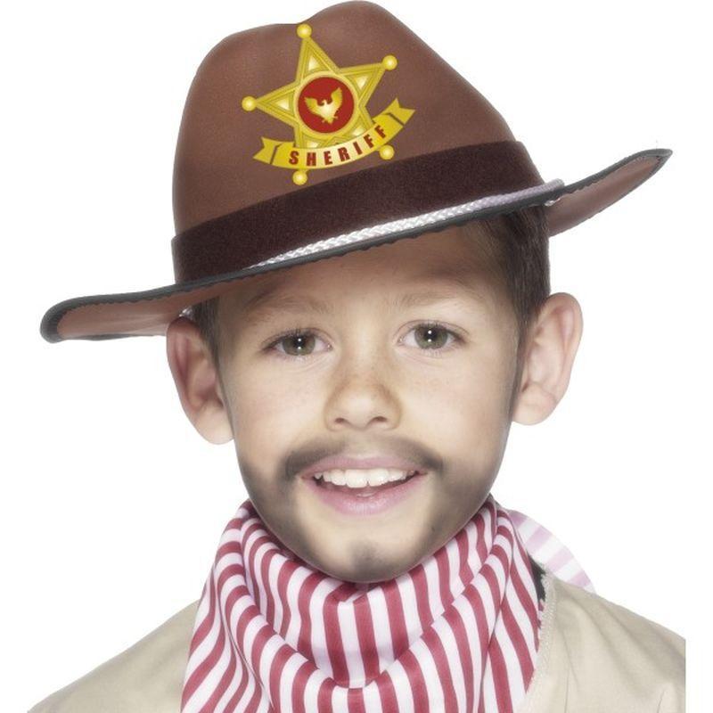 Cowboy Hat with Sheriff Badge - One Size