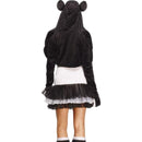 Fever Panda Costume Tutu Dress Jacket Boot Covers Adult White Black Set