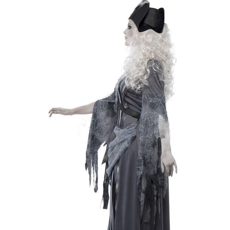 Ghost Ship Princess Costume Adult Grey Black Dress Hat