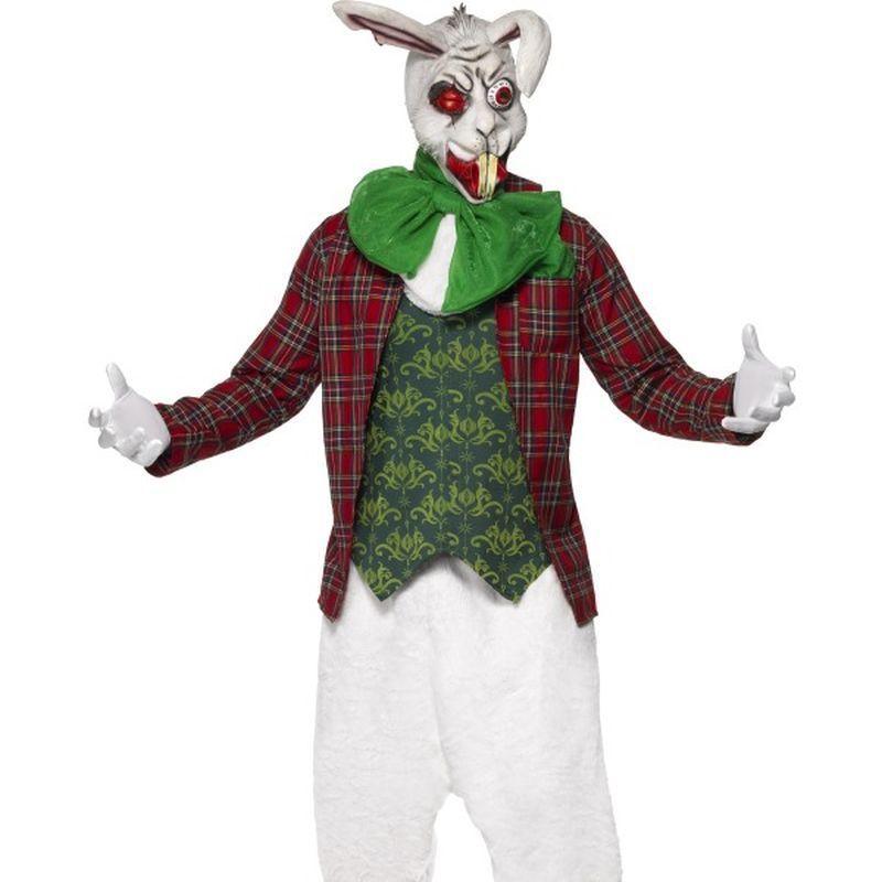 Rabid Rabbit Costume - Large Mens White/Red/Green