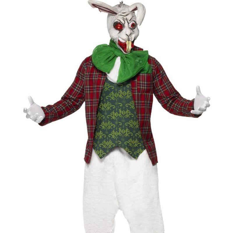 Rabid Rabbit Costume - Large Mens White/Red/Green