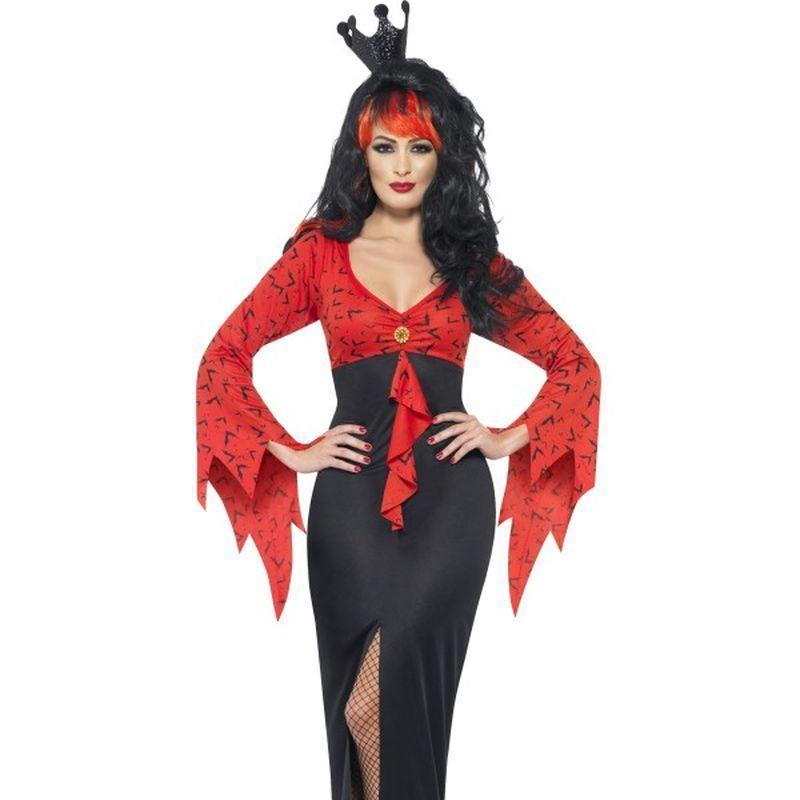 Evil Queen Costume - UK Dress 8-10 Womens Black/Red