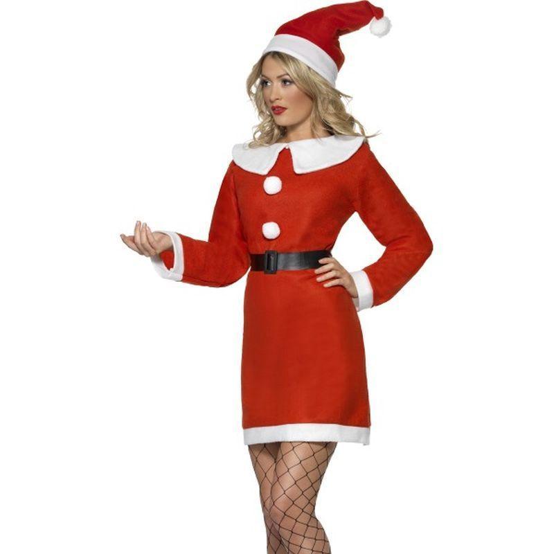 Miss Santa Costume Adult Red White Womens