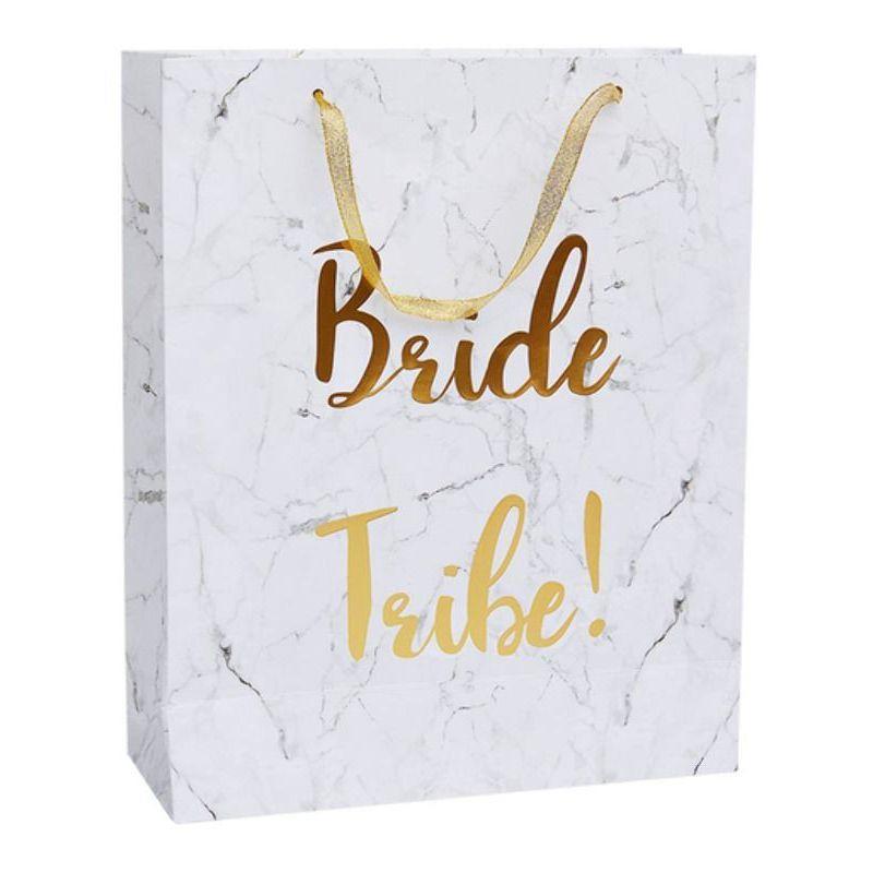 Bride Tribe Gift Bag White & Gold Womens -1