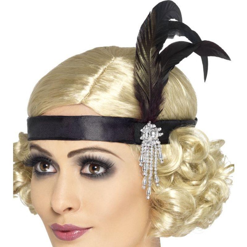 Satin Charleston Headband Adult Womens -1