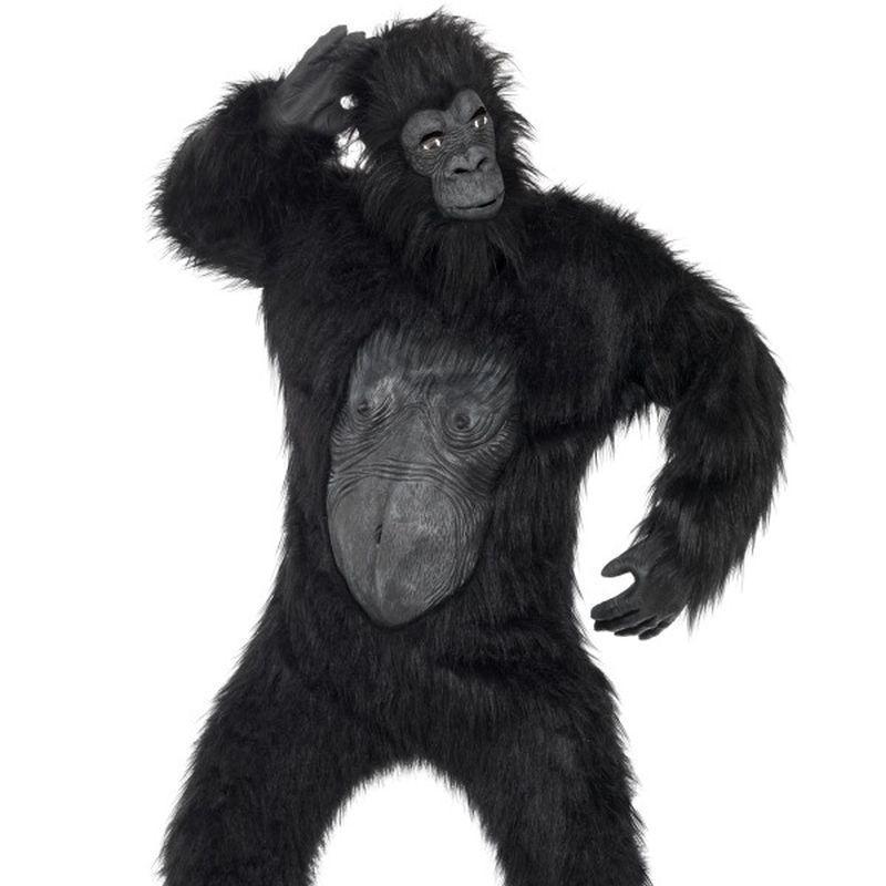 Gorilla Deluxe Costume - One Size Mens Black