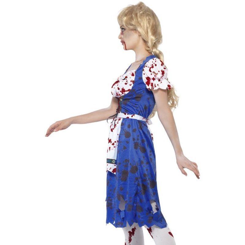 Zombie Bavarian Female Costume Adult Blue White Red Womens