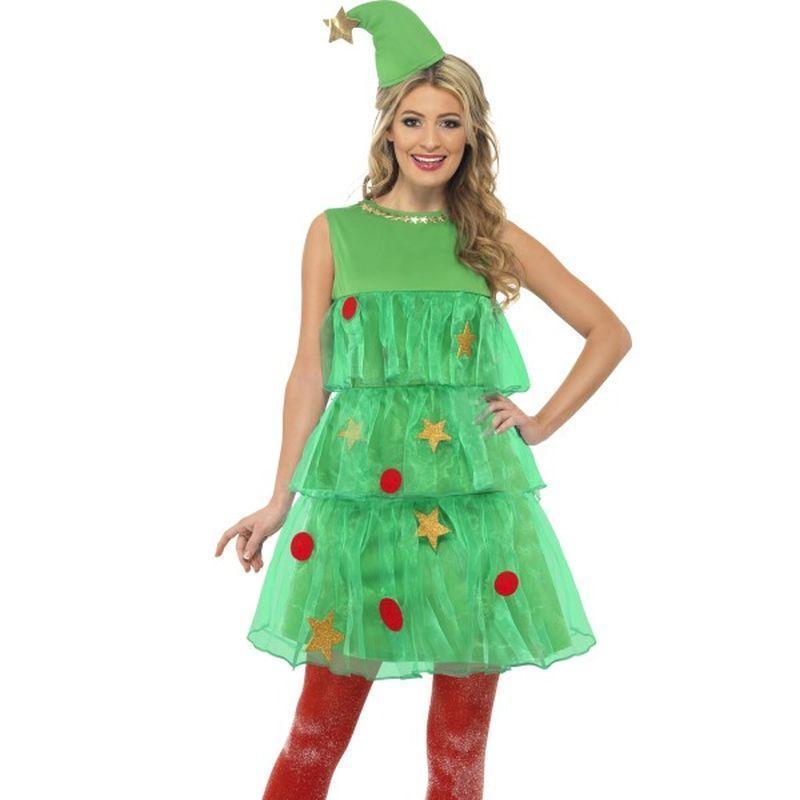 Christmas Tree Tutu Costume - UK Dress 8-10 Womens Green/Red