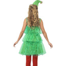 Christmas Tree Costume Adult Green Red Dress Hat