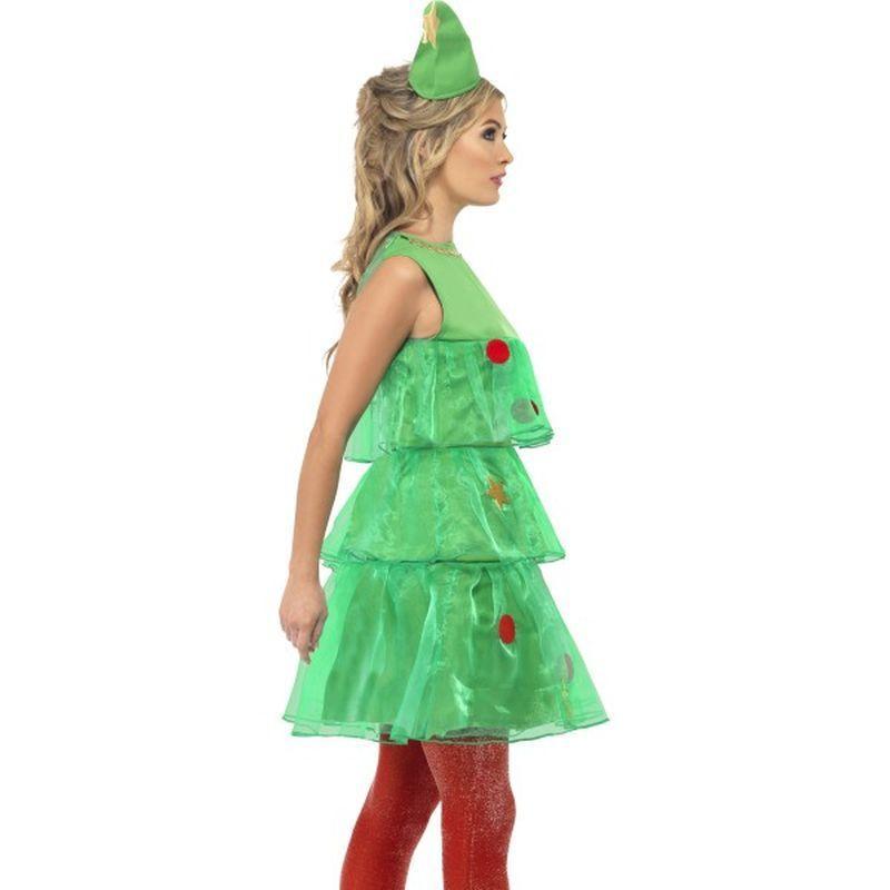 Christmas Tree Costume Adult Green Red Womens