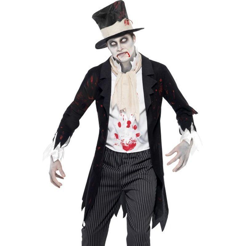 Till Death Do Us Part Zombie Groom Costume - Medium Mens Black/White