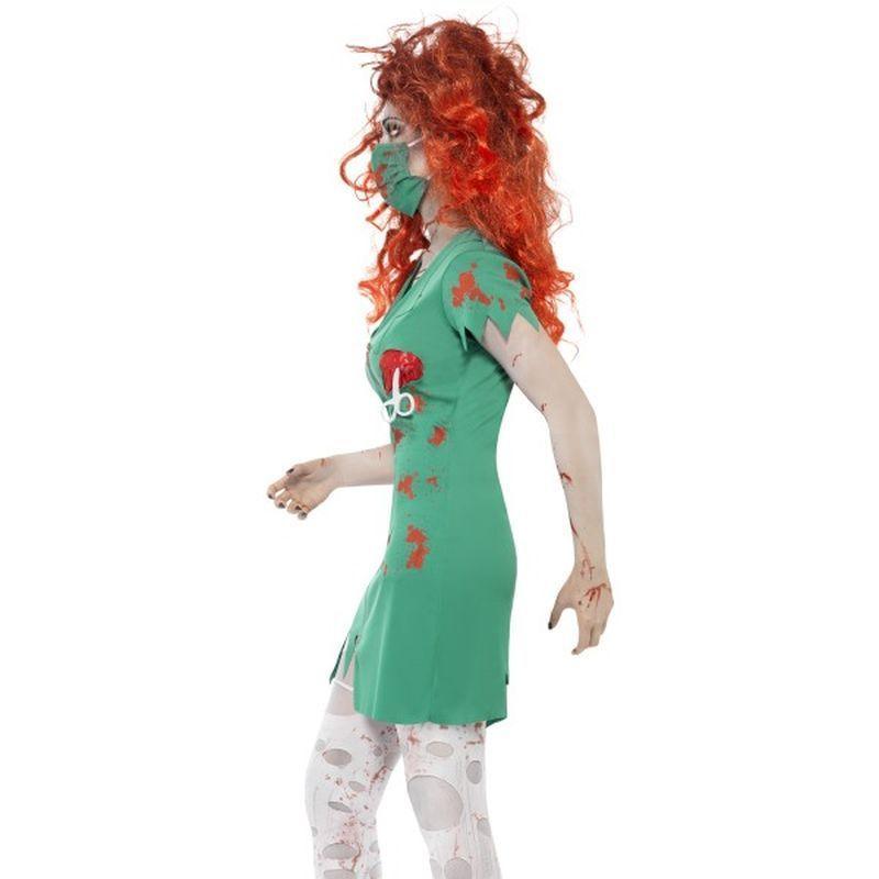 Zombie Scrub Nurse Costume Adult Green Womens