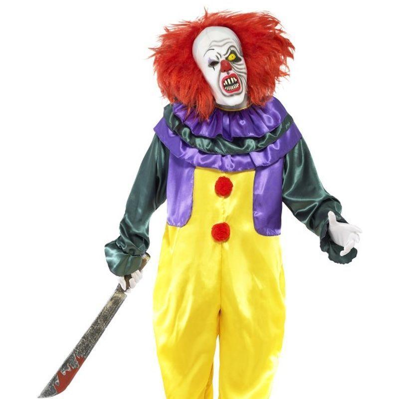 Classic Horror Clown Costume - XL Mens Yellow