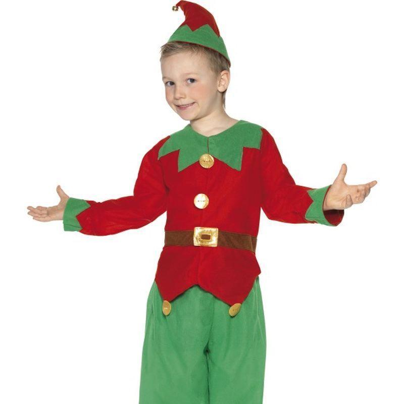 Elf Costume, Child - Small Age 3-5 Boys Red/Green