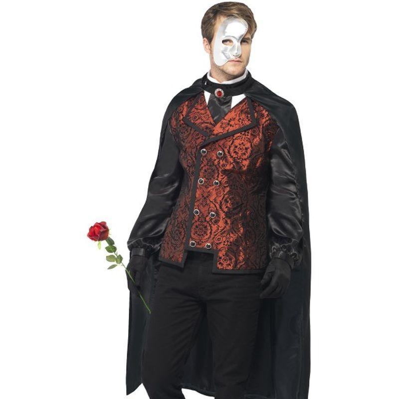 Dark Opera Masquerade Costume Adult Red Mens -1