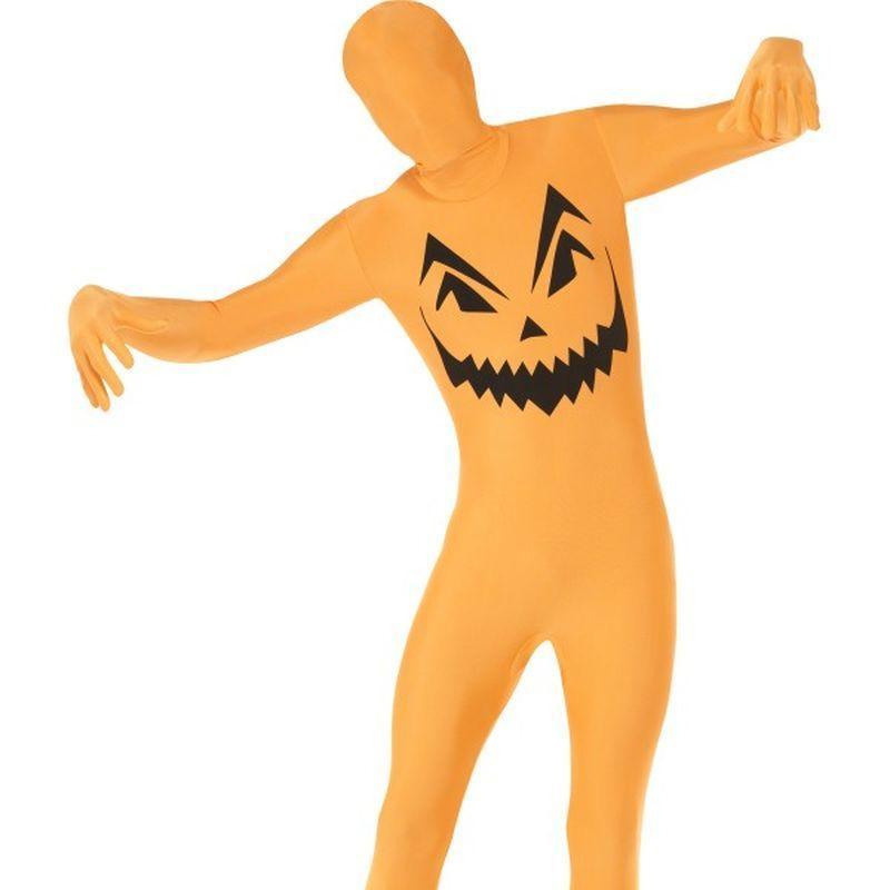 Pumpkin Second Skin Costume - Small Mens Orange/Black