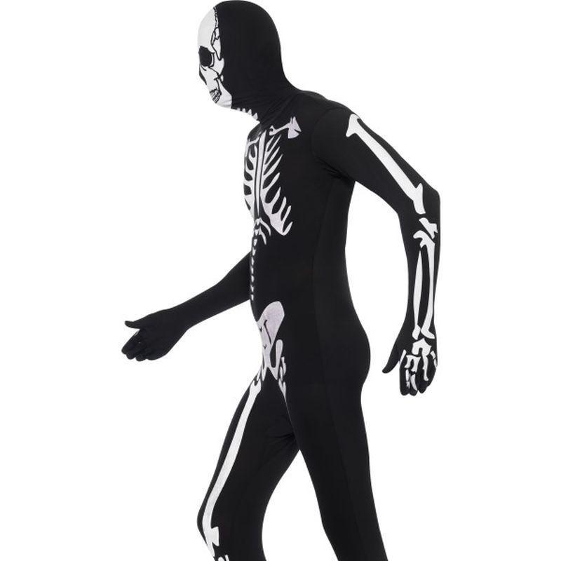 Skeleton Second Skin Costume Adult Black White Glow In The Dark