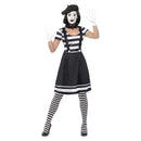 Lady Mime Artist Costume Adult Black