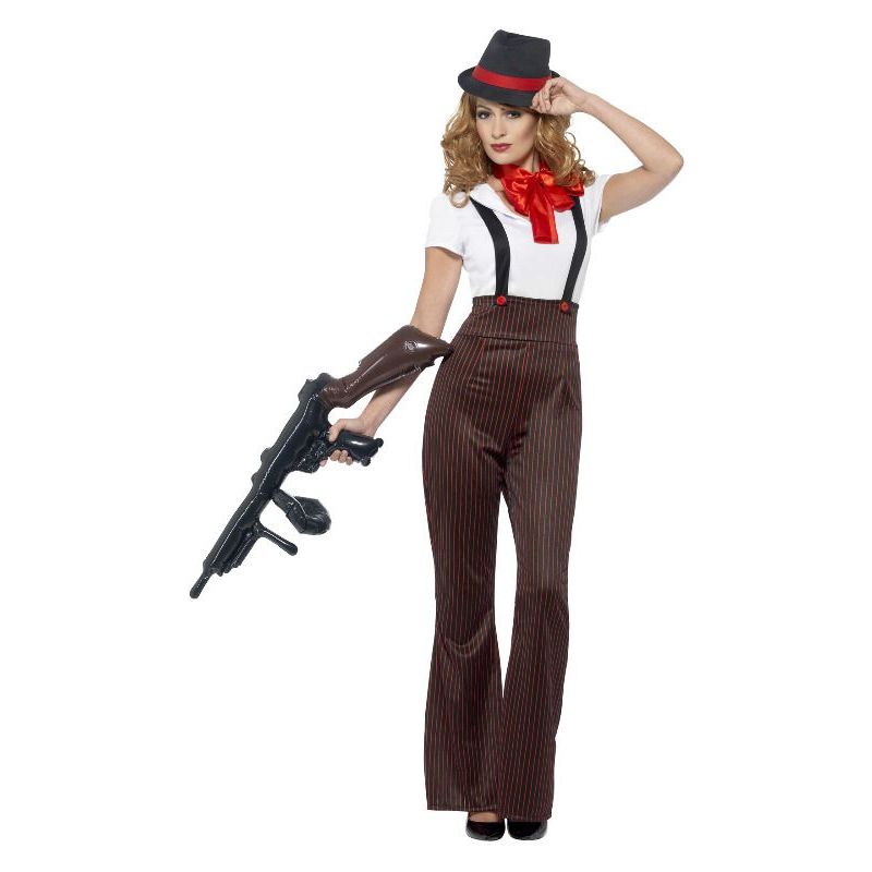 Glam Gangster Costume Adult Red Womens