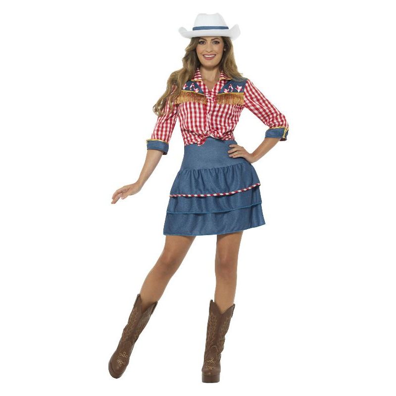 Rodeo Doll Costume Adult Blue Womens