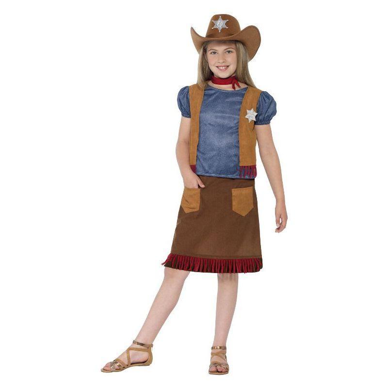 Western Belle Cowgirl Costume Brown Girls