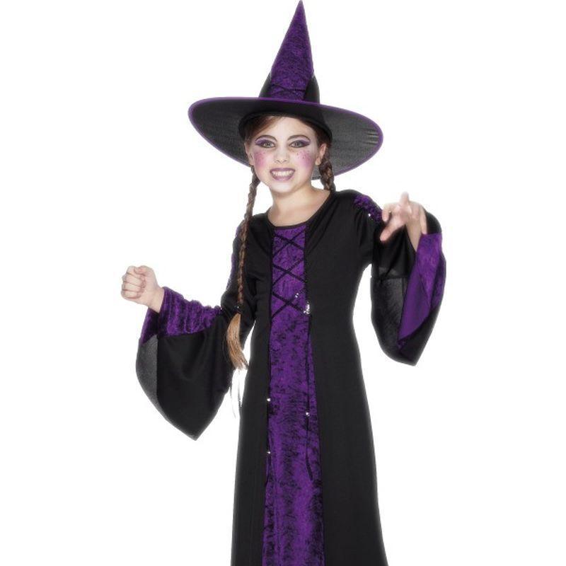 Bewitched Costume, Black and Purple - Medium Age 7-9 Girls Black/Purple