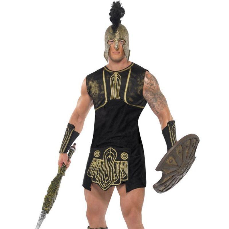Achilles Costume - Medium Mens Black/Gold