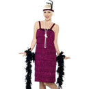 Jazz Flapper Costume - UK Dress 8-10 Womens Pink