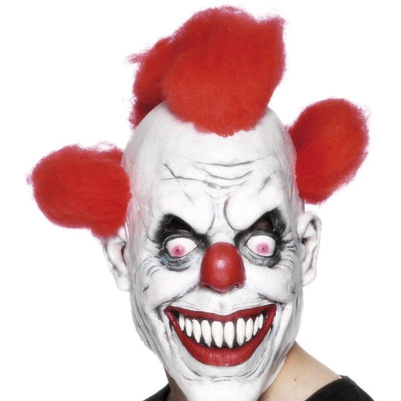 Clown 3/4 Mask - One Size Mens White/Red