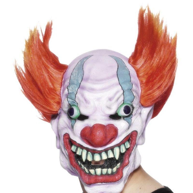 Clown Mask - One Size Mens White/Orange