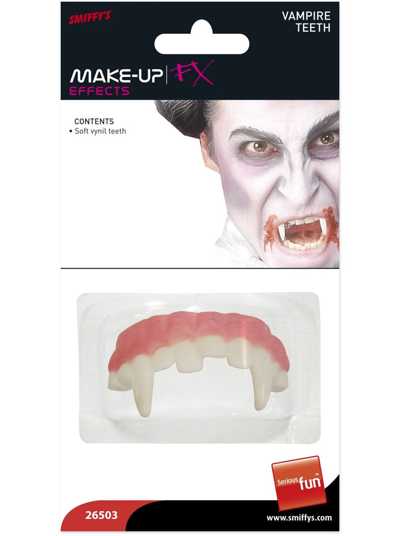 Smiffys Make-Up FX Horror Vampire Teeth White Adult