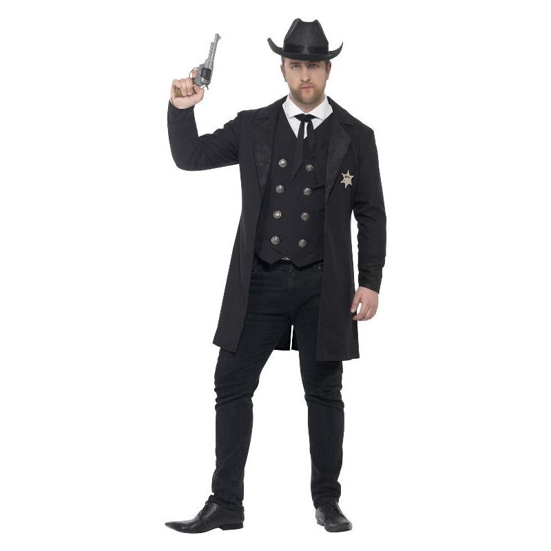Curves Sheriff Costume Adult Cowboy Lawman Black