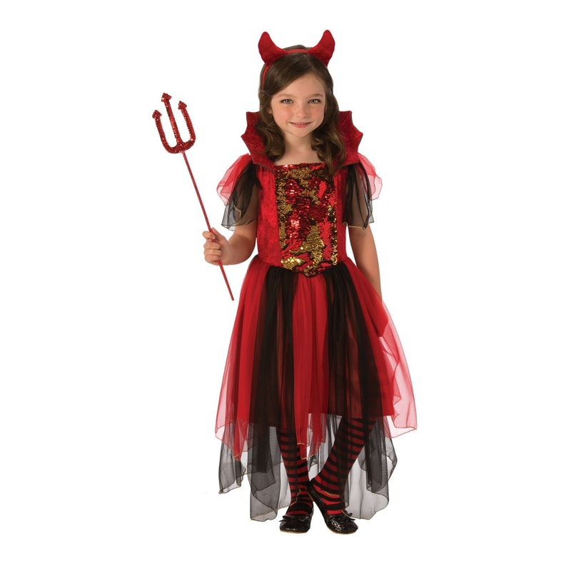Colour Magic Devil Girl Costume Child Girls -1