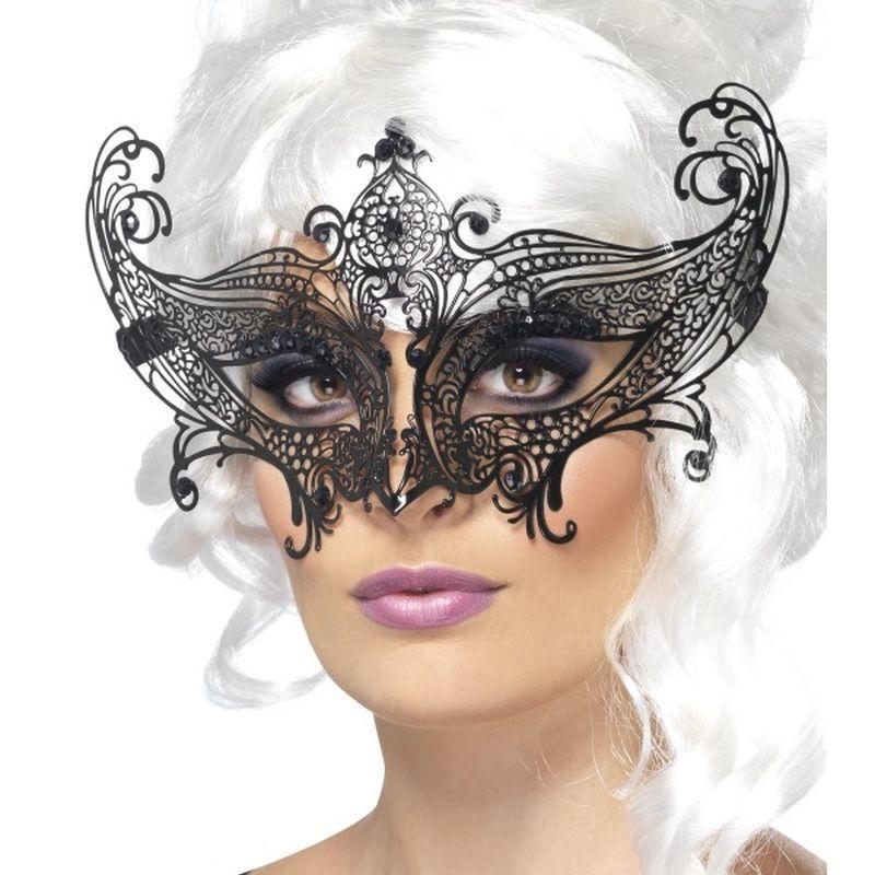 Farfalla Metal Filigree Eyemask - One Size